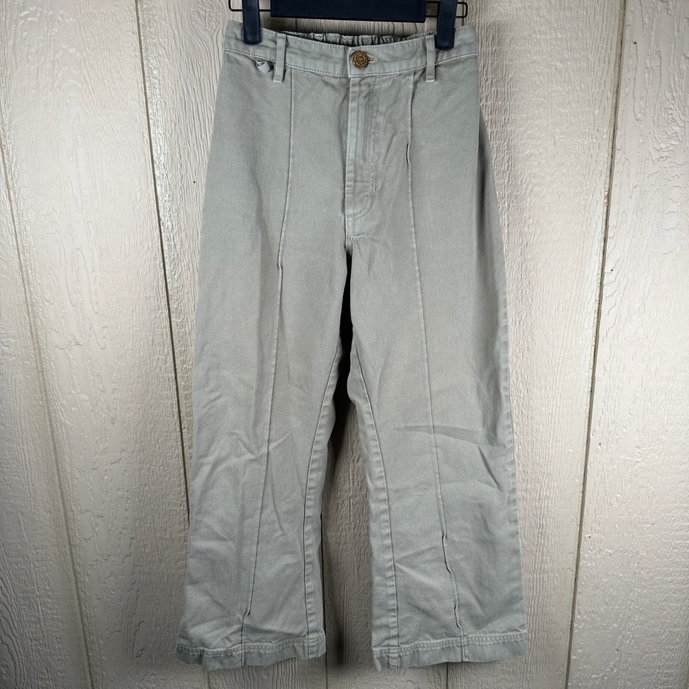 Big Bud Press Western Pants Womens XS Petite Khaki Tan Cotton Straight Leg Rise